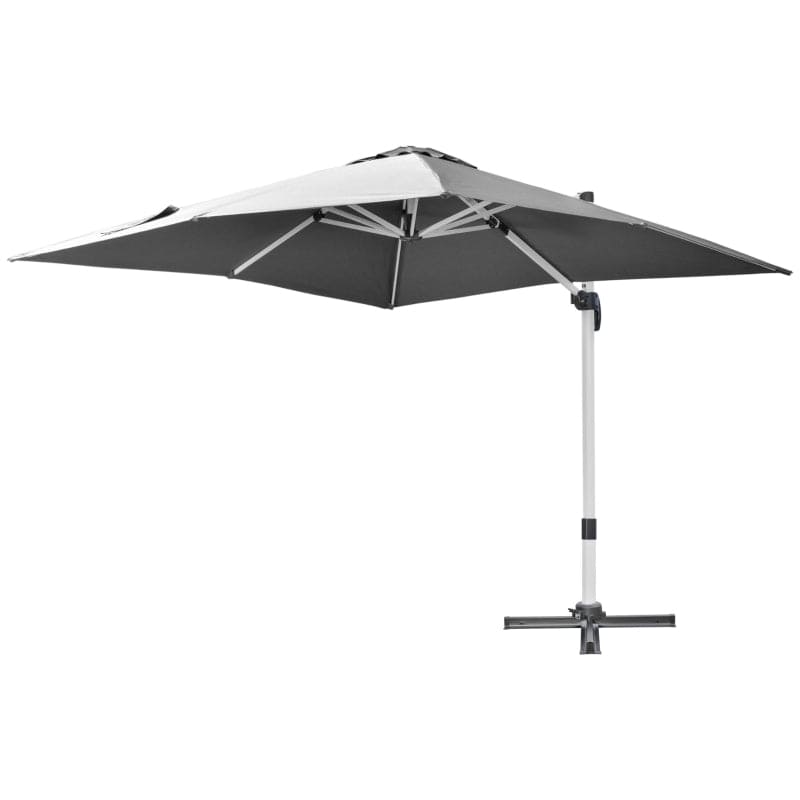 Image of a 3m Grey Large Premium Square Cantilever Parasol