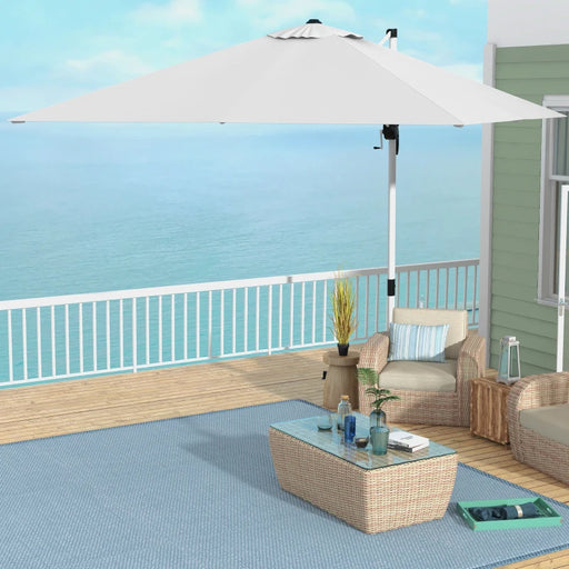 Image of a 3m White Large Premium Square Cantilever Parasol