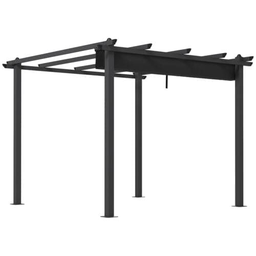 Image of a 3m x 3m Pergola With Retractable Roof, Grey
