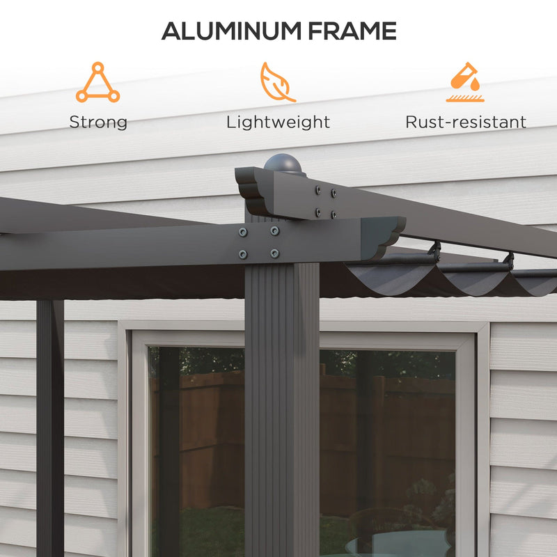 Image of a 3m x 3m Pergola With Retractable Roof, Grey