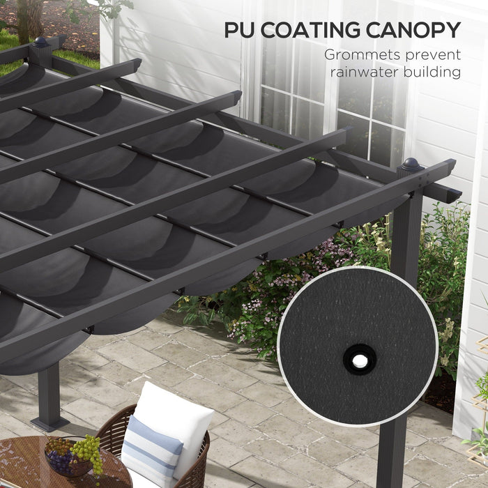 Image of a 3m x 3m Pergola With Retractable Roof, Grey