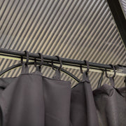 Image of an Outsunny 3m x 3m Polycarbonate Hardtop Gazebo With Curtains, Grey