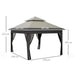 Image of an Outsunny 3m x 3m Pop Up Garden Gazebo Tent With Mesh Sides, Grey