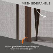 Image of an Outsunny 3m x 3m Pop Up Garden Tent, Khaki