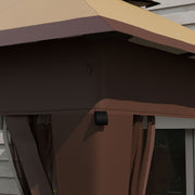 Image of an Outsunny 3m x 3m Pop Up Garden Tent, Khaki