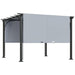 Image of an Outsunny 3m x 3m Steel Pergola With Sliding Canopy Roof And Sides, Grey