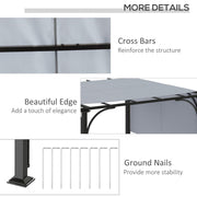 Image of an Outsunny 3m x 3m Steel Pergola With Sliding Canopy Roof And Sides, Grey