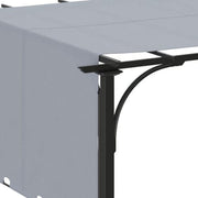 Image of an Outsunny 3m x 3m Steel Pergola With Sliding Canopy Roof And Sides, Grey