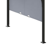 Image of an Outsunny 3m x 3m Steel Pergola With Sliding Canopy Roof And Sides, Grey