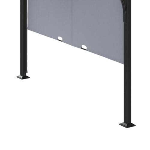 Image of an Outsunny 3m x 3m Steel Pergola With Sliding Canopy Roof And Sides, Grey