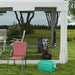 Image of an Outsunny 3m x 4m Gazebo With Mesh Sides, White