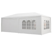 Image of an Outsunny 3m x 6m Gazebo With Sides, Waterproof, White