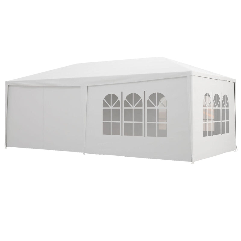 Image of an Outsunny 3m x 6m Gazebo With Sides, Waterproof, White