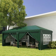 Image of an Outsunny 3m x 6m Pop Up Gazebo With Sides, Green