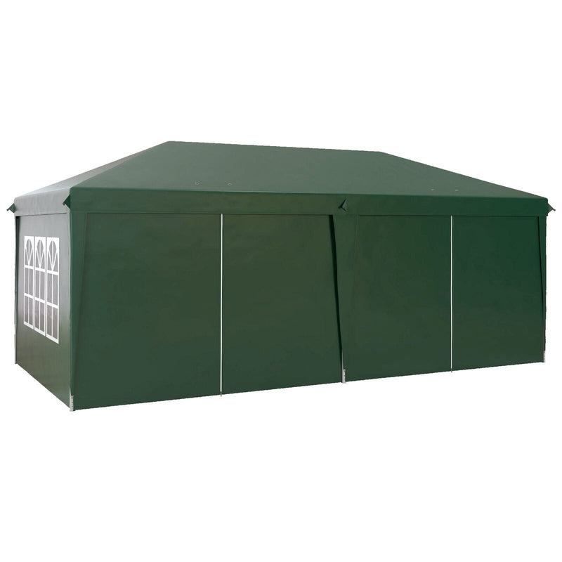 Image of an Outsunny 3m x 6m Pop Up Gazebo With Sides, Green