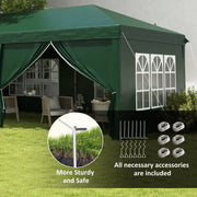 Image of an Outsunny 3m x 6m Pop Up Gazebo With Sides, Green
