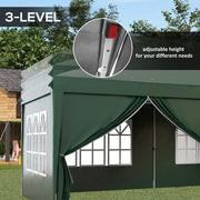 Image of an Outsunny 3m x 6m Pop Up Gazebo With Sides, Green