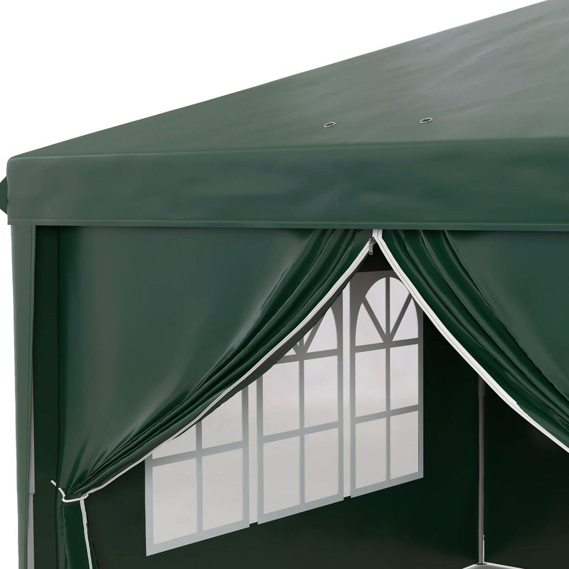 Image of an Outsunny 3m x 6m Pop Up Gazebo With Sides, Green