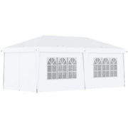 Image of an Outsunny 3m x 6m Pop Up Gazebo With Sides, White