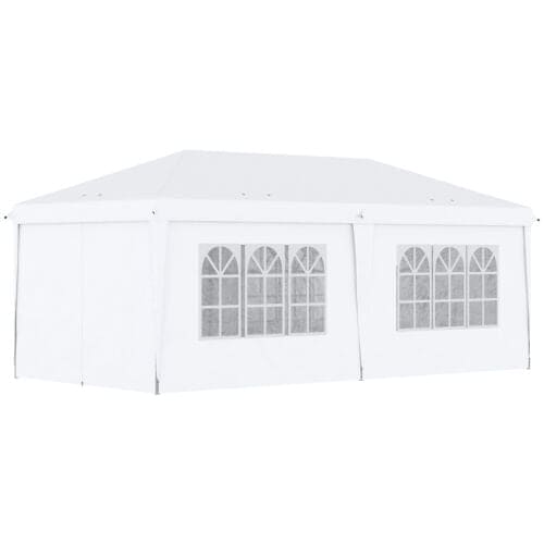Image of an Outsunny 3m x 6m Pop Up Gazebo With Sides, White