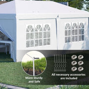 Image of an Outsunny 3m x 6m Pop Up Gazebo With Sides, White
