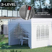 Image of an Outsunny 3m x 6m Pop Up Gazebo With Sides, White