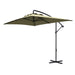 Image of a beige rectangular cantilever garden parasol