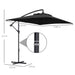 Image of a black rectangular cantilever garden parasol