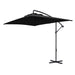 Image of a black rectangular cantilever garden parasol