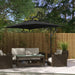 Image of a coffee coloured rectangular cantilever patio parasolImage of a black rectangular cantilever patio parasol