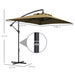 Image of a coffee coloured rectangular cantilever garden parasol