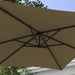 Image of a coffee coloured rectangular cantilever garden parasol