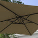 Image of a coffee coloured rectangular cantilever patio parasol