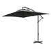 Image of a grey rectangular cantilever patio parasol