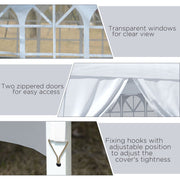 Image of an Outsunny 3x3 Pop Up Gazebo With Sides, White