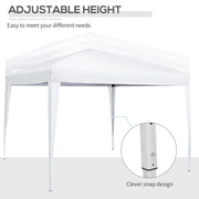 Image of an Outsunny 3x3 Pop Up Gazebo With Sides, White