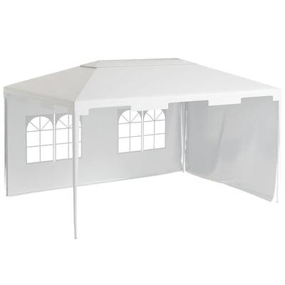 Image of an Outsunny 3x4 Gazebo With Sides, White