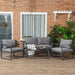 Image of an Outsunny 4 Seat Outdoor Conversation Sets, Grey