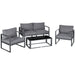 Image of an Outsunny 4 Seat Outdoor Conversation Sets, Grey