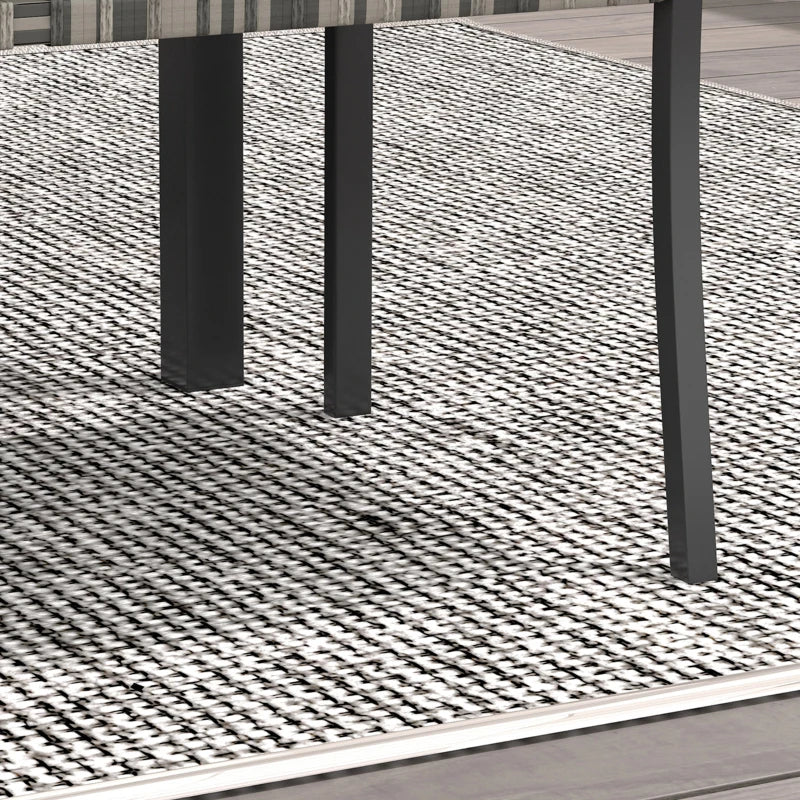 Image of an Outsunny 4 Seat Patio Dining Set, Mixed Grey