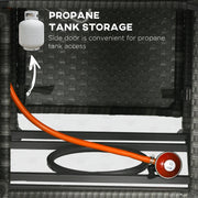 Image of a Rattan Patio Furniture Set With Fire Pit Table, Grey