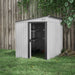 Image of a 5x7ft Lean To Metal Garden Shed With Foundation, White 