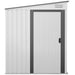 Image of a 5x7ft Lean To Metal Garden Shed With Foundation, White 