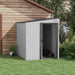 Image of a 5x7ft Lean To Metal Garden Shed With Foundation, White 