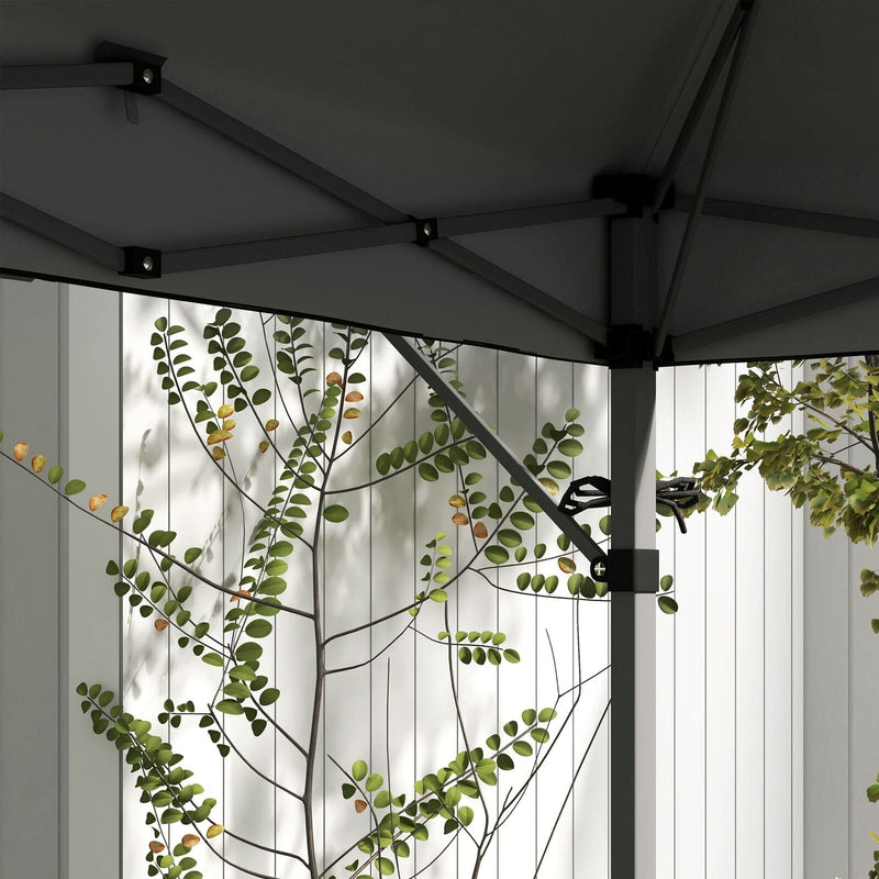 Image of Outsunny 5m x 3m Pop Up Gazebo with Extending Dual Awnings, Grey
