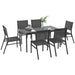 Image of an Outsunny 6 Seat Outdoor Dining Set, Dark Grey