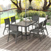 Image of an Outsunny 6 Seat Outdoor Dining Set, Dark Grey