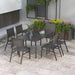 Image of an Outsunny 6 Seat Outdoor Dining Set, Dark Grey