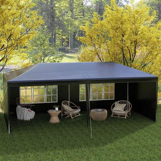 Image of an Outsunny 6m x 3m Gazebo With Sides, Black