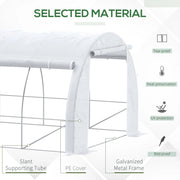 Image of a 6m by 3m white poly tunnel garden greenhouse